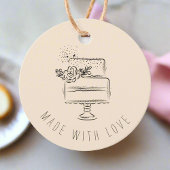 商品ミニマルケーキ焼いた赤面ピンクラベル フェイバータグ