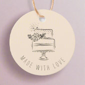 商品ミニマルケーキ焼いた赤面ピンクラベル フェイバータグ