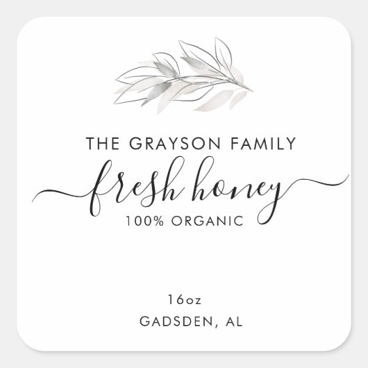 商品ラベル スクエアシール (正面)