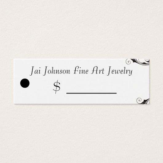 商品価格ラベル（白黒スワール） (正面)