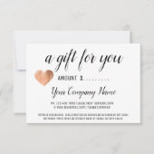 商品券の簡単な白黒ハート (正面)