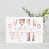 商品券エレガントバラ金ゴールドはさみ箔 (スタンド正面)