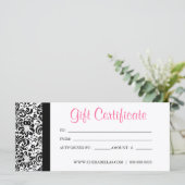 商品券サロンスパピンクダマスクフレーム (スタンド正面)