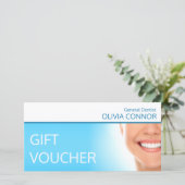 商品券デンタルケア健康スマイル青 サンキューカード (スタンド正面)