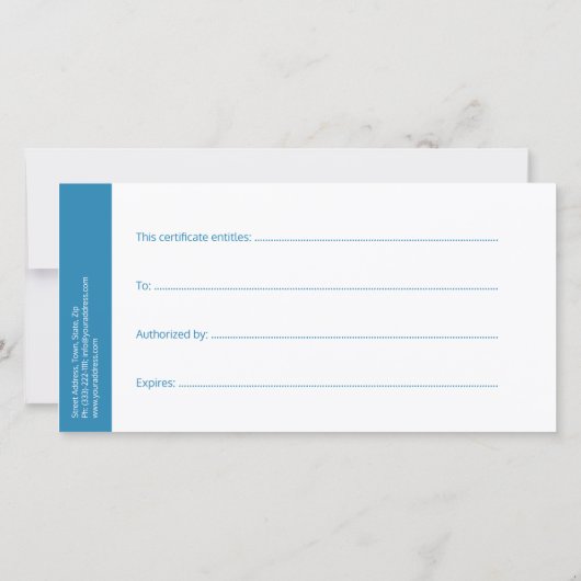 商品券デンタルケア健康スマイル青 サンキューカード (裏面)