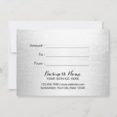 商品券バラ金ゴールドグリッターサロンスパ (裏面)