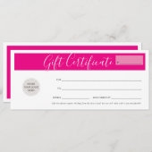 商品券ビジネス券暗い赤紫色ピンク 招待状 (正面/裏面)