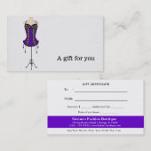 商品券ファッション 割引カード (正面/裏面)