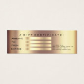 商品券ブロンズの小金ゴールドまつ毛 (裏面)