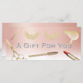 商品券モダンバラ金ゴールド美しいサロン (正面/裏面)