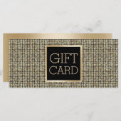 商品券モダン金ゴールドグリッターエレガント (正面/裏面)