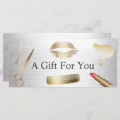 商品券モダン金ゴールド銀美しいサロン (正面/裏面)