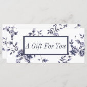 商品券ヴィンテージブルーフローラ美しいサロン (正面/裏面)