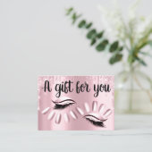 商品券美容師爪、 ネイルシルバーピンク 名刺 (スタンド正面)