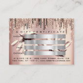 商品券美容師爪、 ネイルバラはさみ 名刺 (裏面)