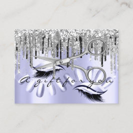 商品券美容師爪、 ネイル銀はさみ 名刺