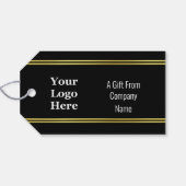 商品名ロゴからのギフト白黒金ゴールド ギフトタグ (裏面横)