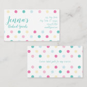 商品焼いたおもしろいカラフルドットパタカスタムーン 名刺 (正面/裏面)