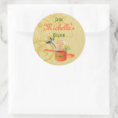 商品焼いたギフトラベルテンプレート ラウンドシール (バッグ)