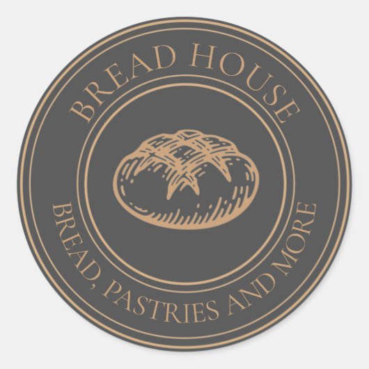 商品素朴クラシックの丸シール焼いたカー ラウンドシール (正面)