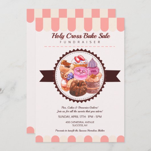 商品販焼いた売の発表 招待状 (正面/裏面)