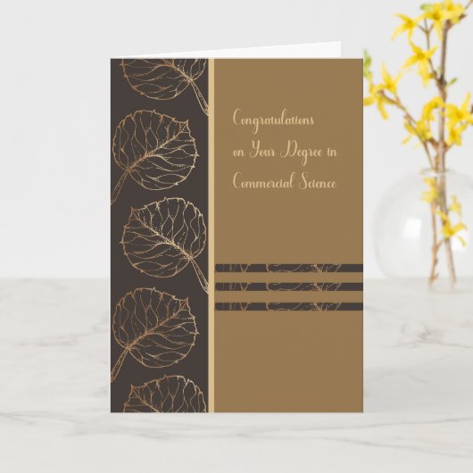 商学カードの学位 カード (黄色い花)