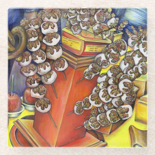 商宇宙交差点 ガラスコースター (正面)