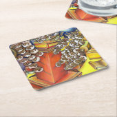 商宇宙交差点 スクエアペーパーコースター (アングル)