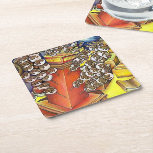 商宇宙交差点 スクエアペーパーコースター (アングル)