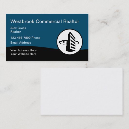 商実在業団モダン地名刺 名刺 (正面/裏面)