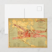 商工マップ統一された州（1889年） ポストカード (正面/裏面)