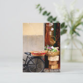 商店街の前にイタリアンある自転車 ポストカード (スタンド正面)