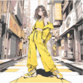 商店街JKシール｜寿司娘 Seal GenerativeAI シール (正面)