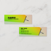 商業クリーニングの細い名刺 スキニー名刺 (正面/裏面)