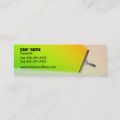 商業クリーニングの細い名刺 スキニー名刺 (裏面)
