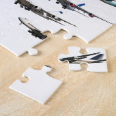 商業ジェット機の変化パターン ジグソーパズル (側面)