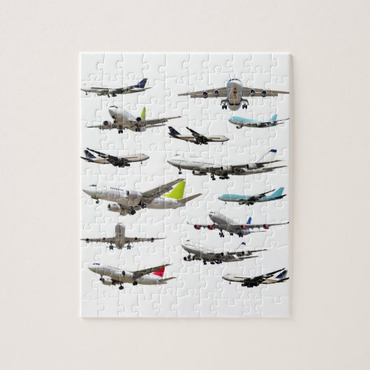 商業ジェット機の変化パターン ジグソーパズル (縦)