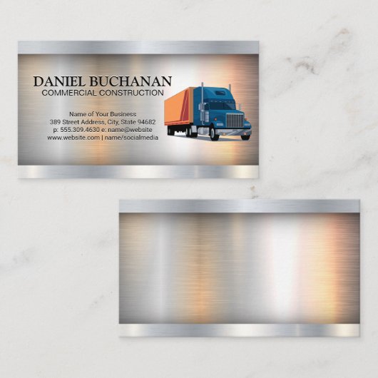 商業トラック | 金属工業 名刺 (正面/裏面)