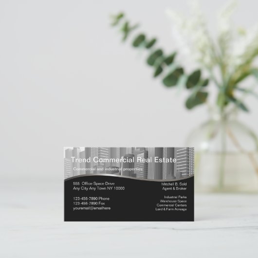 商業不動産の名刺 名刺 (スタンド正面)