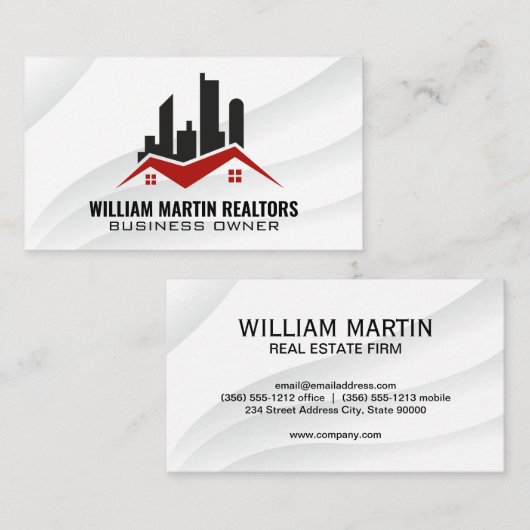 商業住宅実在不動産ロゴ 名刺 (正面/裏面)
