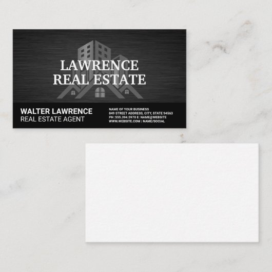 商業住宅実在不動産ロゴ 名刺 (正面/裏面)