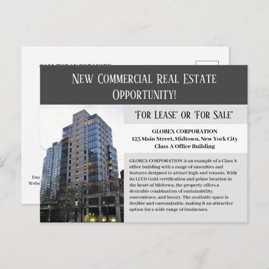 商業実在財産マーケティング ポストカード (正面/裏面)