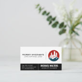 商業実在財産ロゴ 名刺 (スタンド正面)