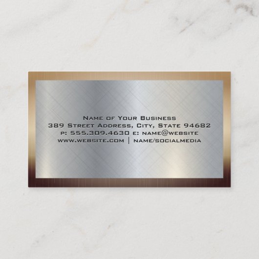 商業実在財産建物ロゴ 名刺 (裏面)