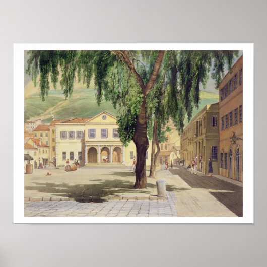 商業広場、商業図書室と ポスター (正面)