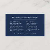 商業施設清掃サービス 名刺 (裏面)