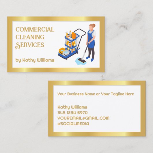 商業洗浄 名刺 (正面/裏面)