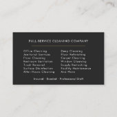 商業清掃請負業者 名刺 (裏面)