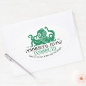 商業用ダイビングインマス 楕円形シール (封筒)