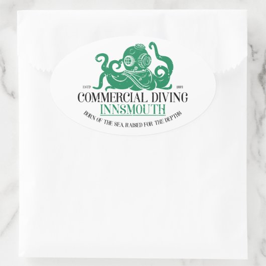 商業用ダイビングインマス 楕円形シール (バッグ)